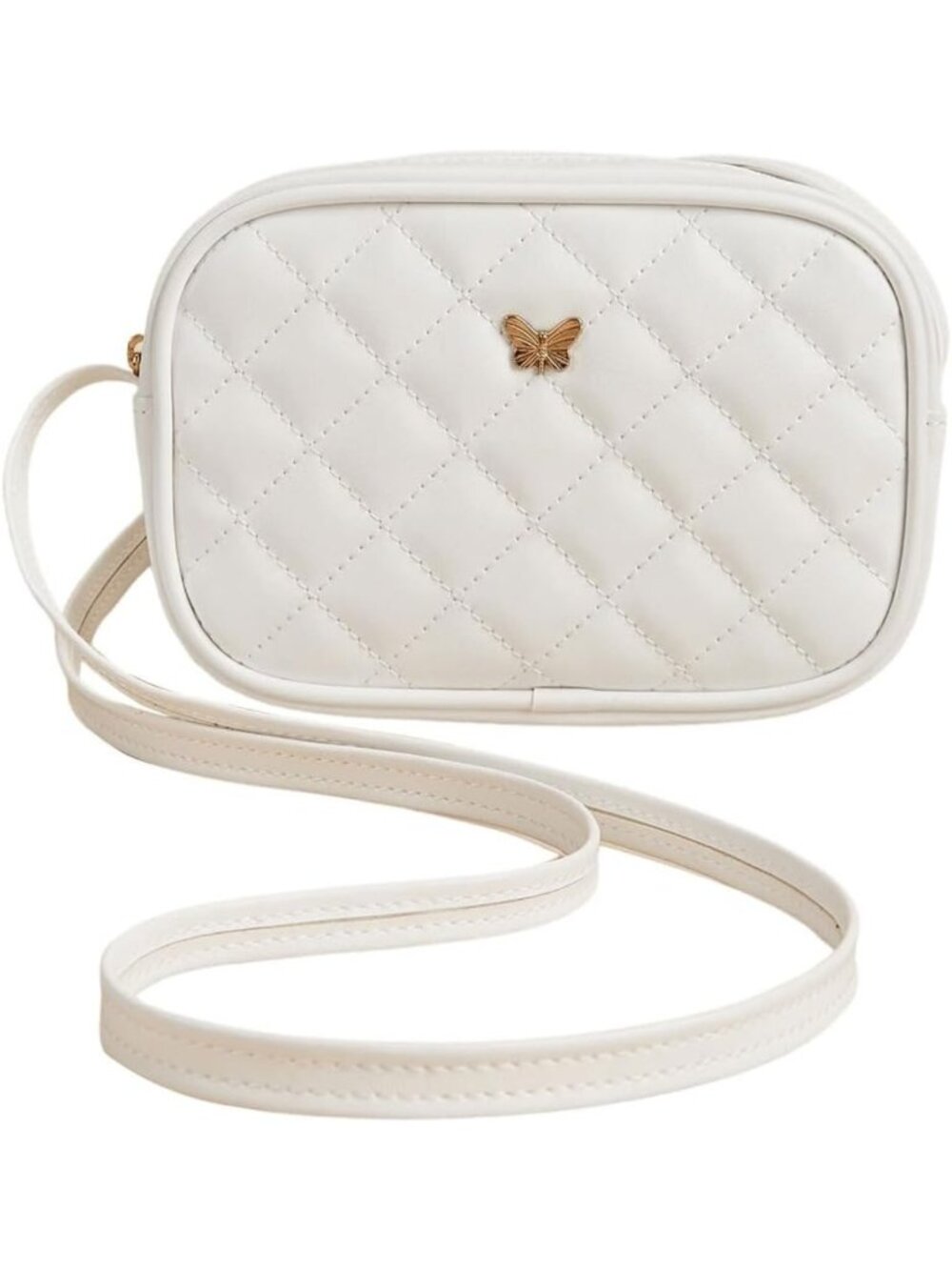 Chic Mini PU Leather Crossbody Bag with Zipper - Stylish Shoulder Purse for